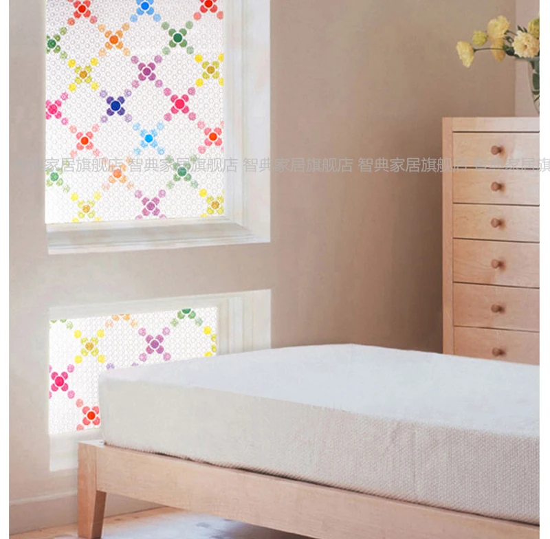 

2016 New PVC Privacy Excellent Quality Static Cling Window Film Stained Glass Paper Decorative Frosted 90cm x 200cm