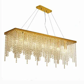 

New design Titanium gold/chrome chassis crystal chandelier Modern luxury crystal chandelier dining room living room LED light