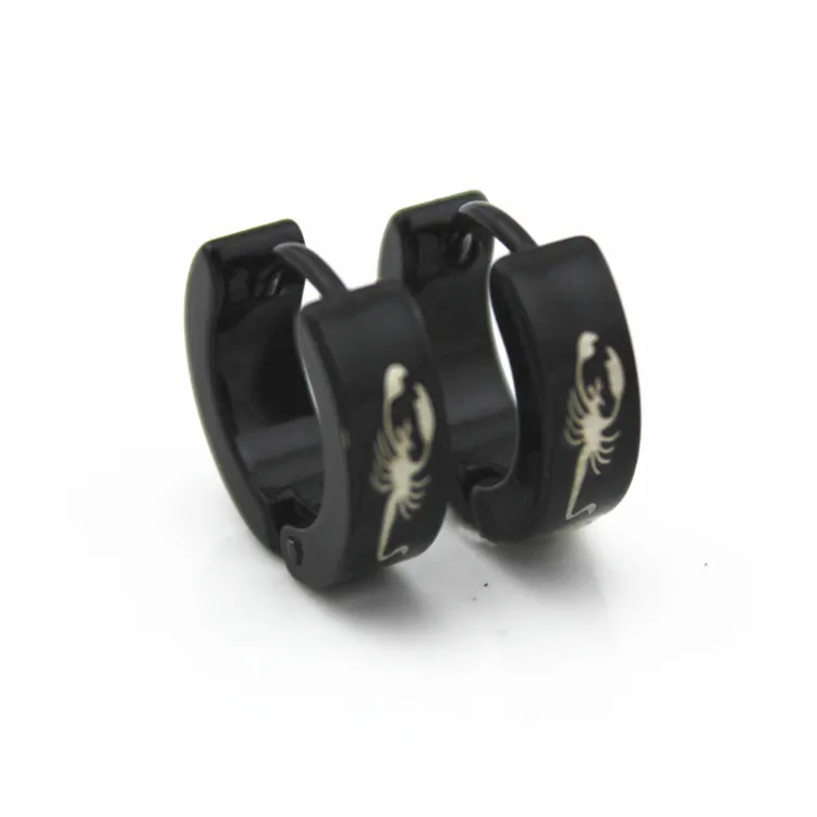 

Cool Scorpion Stud Earrings Black Stainless Steel
