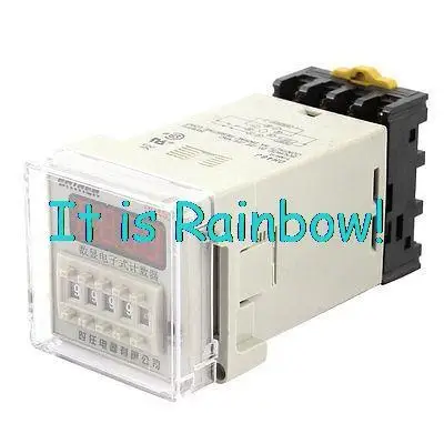 

Free Shipping Repair Part DH48J-8 AC/DC 24V 50/60Hz 1-9999 Digital Counter Relay w Base