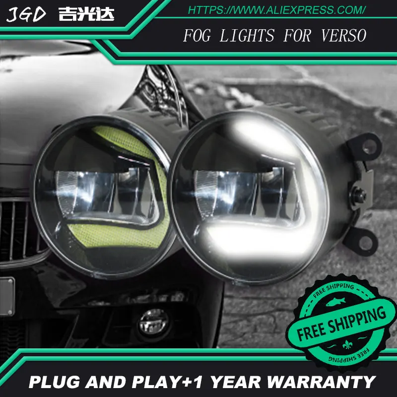 For Toyota Verso 2009 LR2 Car styling front bumper LED fog Lights high brightness fog lamps 1set For Toyota Verso 2009 LR2 Car styling front bumper LED fog Lights high brightness fog lamps 1set