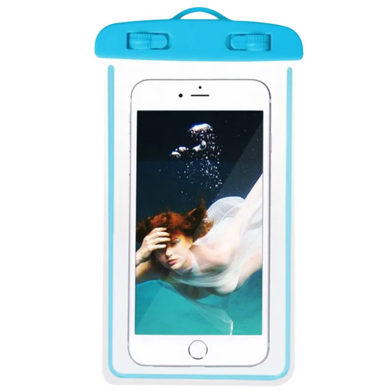 Swimming Bags Waterproof Bag with Luminous Underwater Pouch Phone Case For iphone 6 6s 7 universal all models 3.5 inch -6 inch