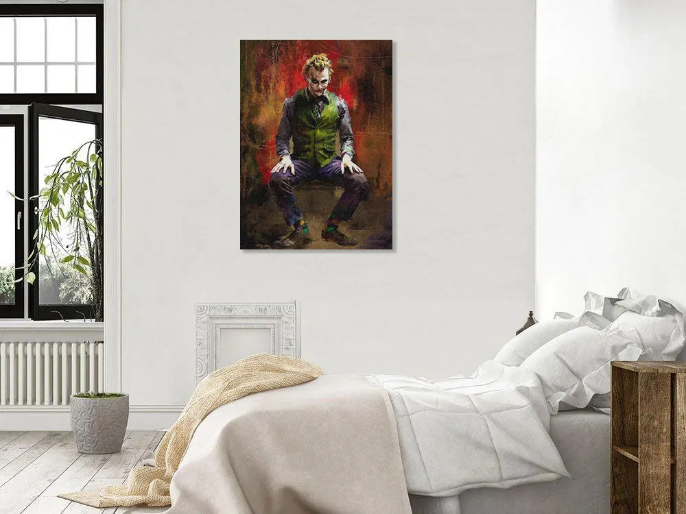 The Joker poster Wall Art Canvas For Teens Living Room Home Bedroom Study Dorm room Apartment Art Decoration Prints