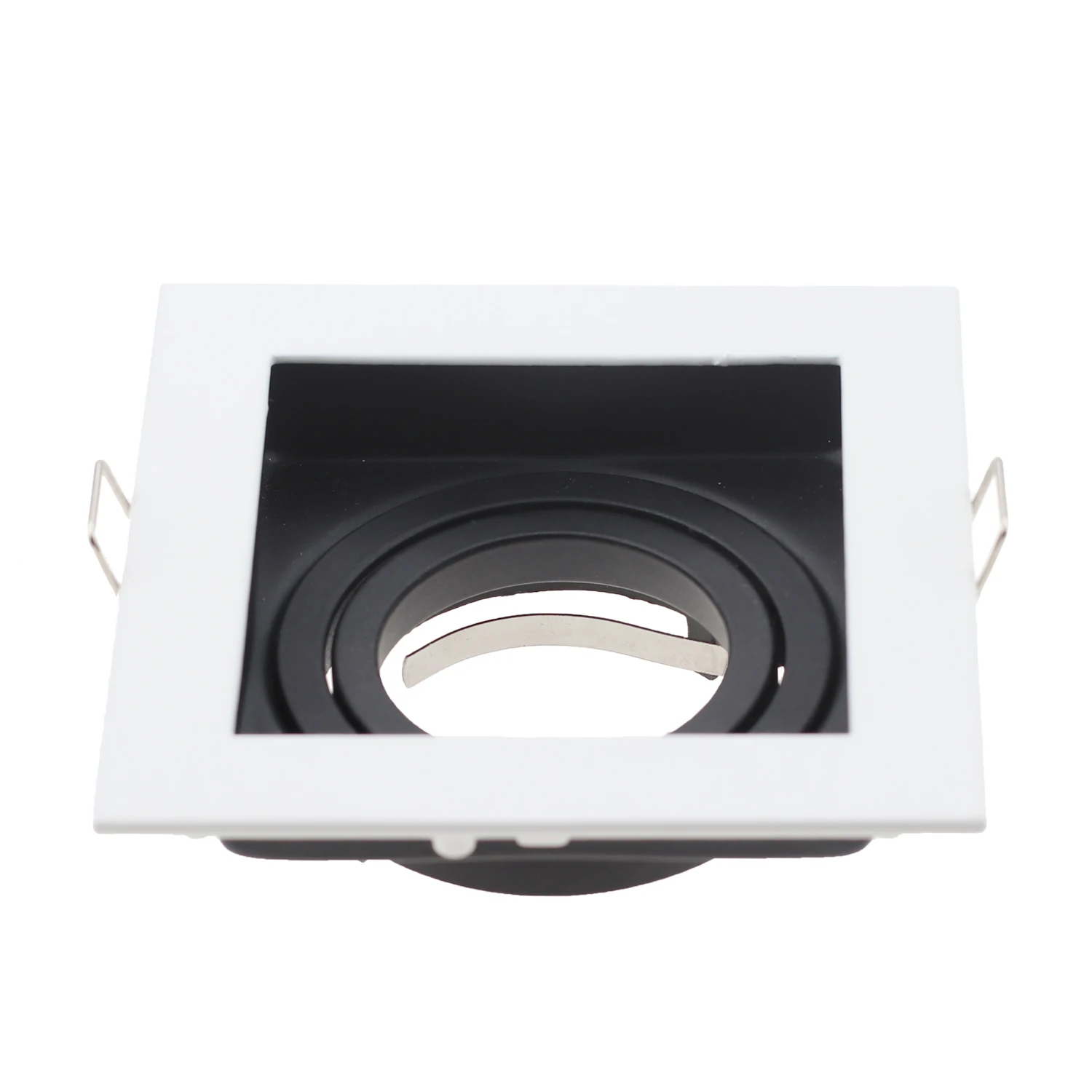 Коммерческий цинковый сплав квадратный белый черный регулируемые встраиваемые светильники Светильник рамка светодиодный GU10 MR16 лампы фитинги