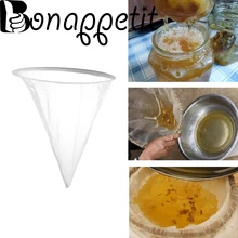 Pour honey, сито Сетчатое сито в форме конуса, однослойный фильтр для фильтрации примесей, нейлон, вязаный белый очиститель, Beeke фильтр для меда