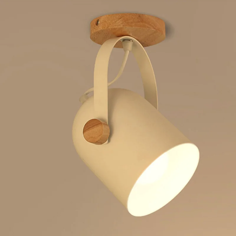 

The Nordic LED Wall Lamp Log Stairs Solid Wood Bedroom Berth Lamp Lighting Lamps And Lanterns Of Toilet