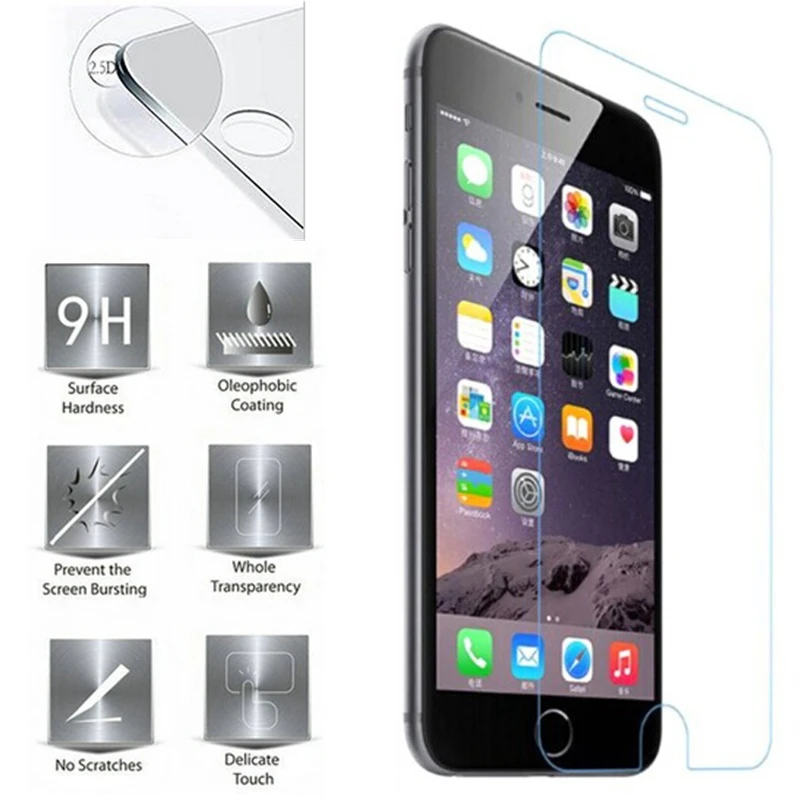 9H закаленное стекло для iPhone 7 8 6 6S Plus 2.5D Защита экрана iphone xs max защита стеклянная