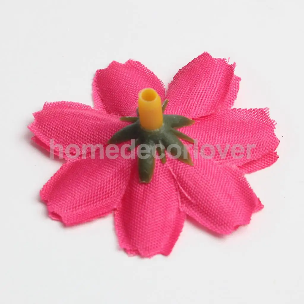 50pcs 4cm Silk Flower Daisies Flower Heads for Wedding/Car/Spring/Home/Garden Decoration Wreath DIY Floral Arts and Crafts