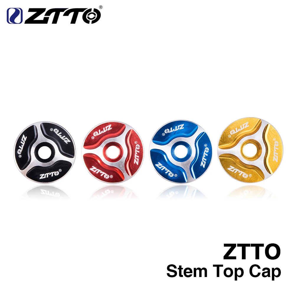 

ZTTO MTB Bicycle Headset stem fork Top Cap 1-1/8" Threadless Headsets Aluminum Cover Parts Mountain Bike Road B