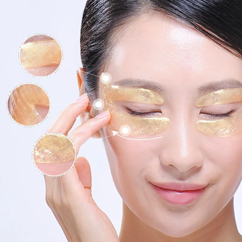Buy 10Pcs/Box 24K Gold Eye Mask Collagen Essence Anti
