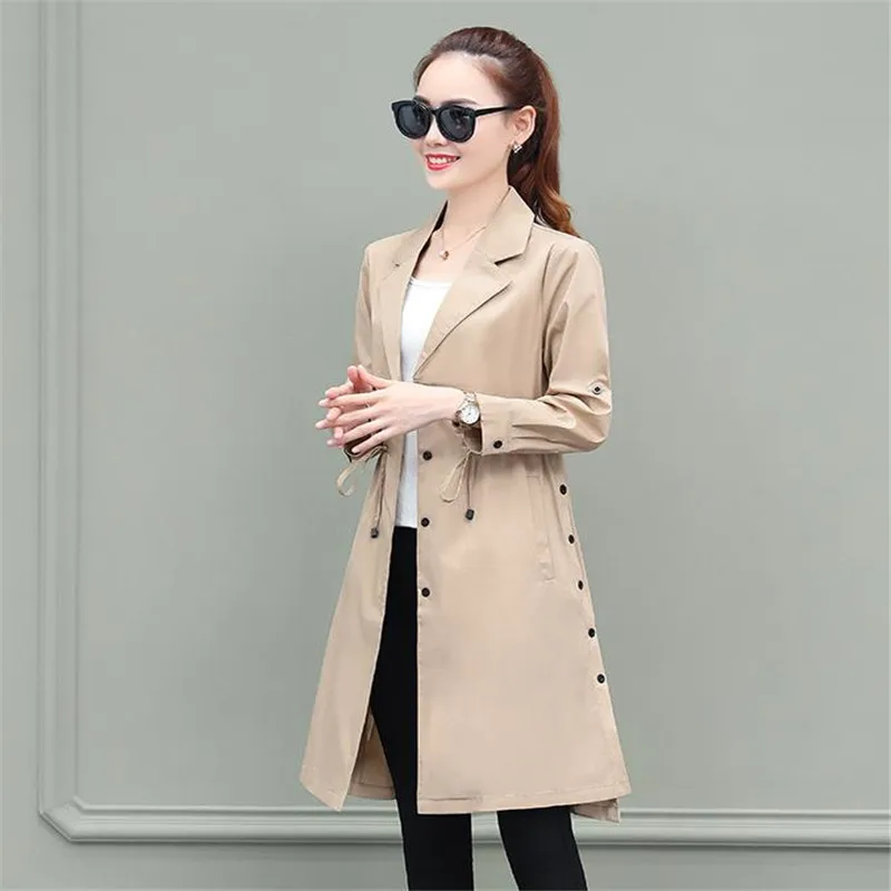 Manches À dark Taille Beige Hc083 Femmes Veste Bouton Pour Unique Coupe Décontracté Nouveau Vêtements Modèle khaki Longues Réglable vent 2019 Green De Mode zqvPCzRw