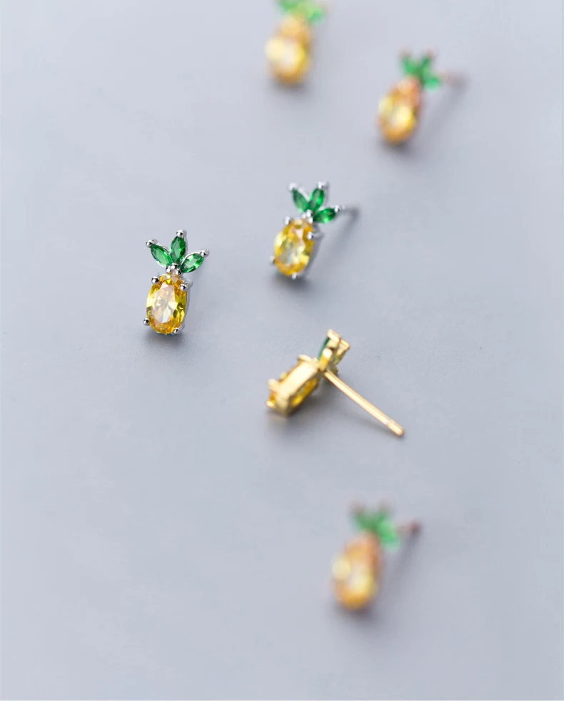 ElfoPlataSi топ стерлингового серебра 925 пробы модные ювелирные изделия с ананасом коктейльное кольцо Размер 5 6 7 девочек Дети Рождественский подарок XY657