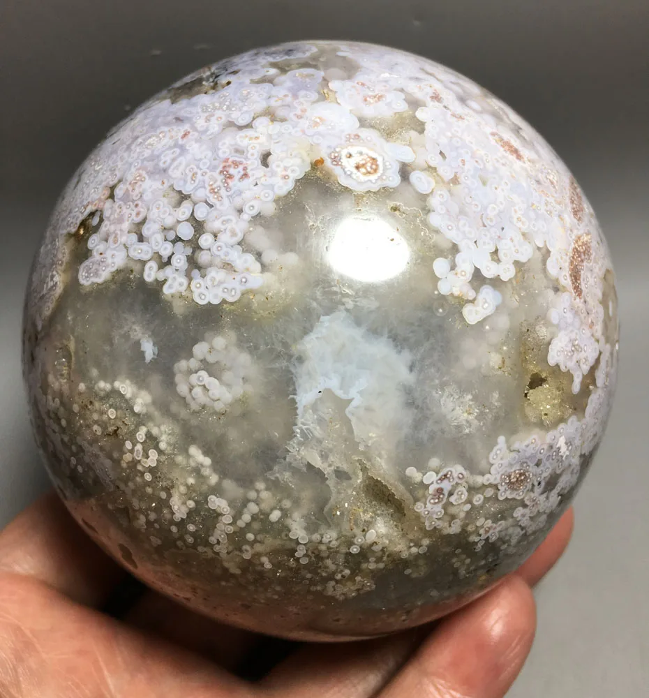 

1505g NATURAL Ocean Jasper BALL HEALING mineral crystals healing stones
