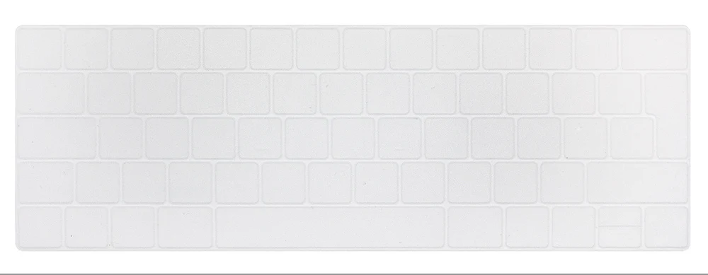 Чехол-клавиатура для нового Macbook Pro retina 13 15 с сенсорной панелью, силиконовая для компьютерной клавиатуры - Цвет: clear