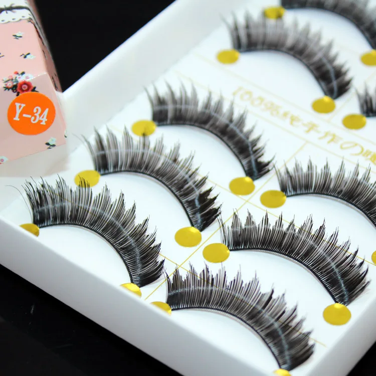 Small hand- mixed ink thick false eyelashes eyelash soft and comfortable cotton stalk Y-34 | Красота и здоровье