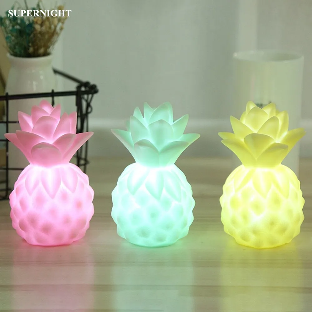 

Mini Pineapple LED Night Light Home Decoration Nightlight Fruit Lamp Battery Powered Bedroom Bedside Lamp for Children Kids Baby