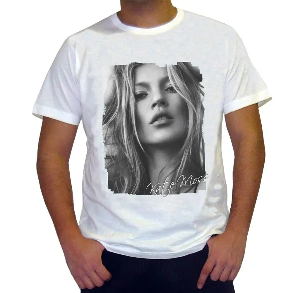 

KATE MOSS H TEE SHIRT HOMME TSHIRT MANCHES COURTES CELEBRITE STAR