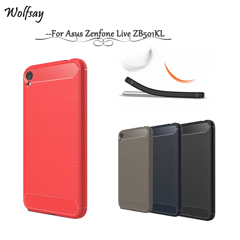 Чехол Wolfsay для Asus Zenfone Live ZB501KL мягкий чехол из ТПУ прочная броня телефона |