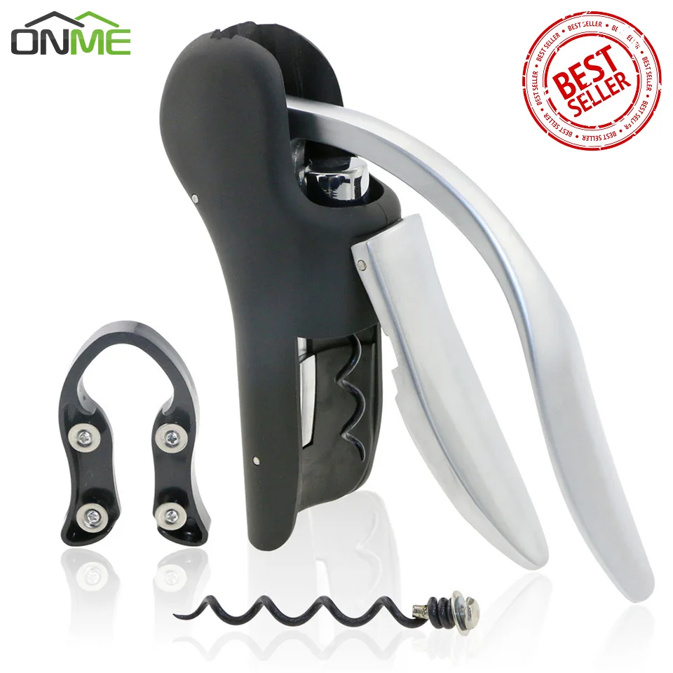 

Onme Wine Tool Set Wine Opener Bar Lever Corkscrew Convenient Bottle Openers Foil Cutter Cork Tire Drill Lifter Kit