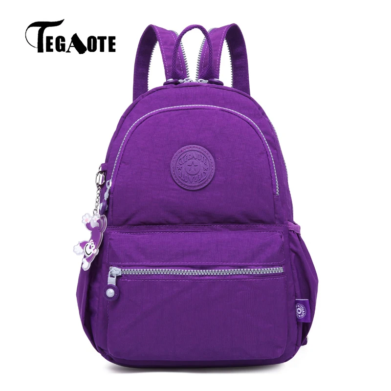 TEGAOTE маленький мини-рюкзак для девочек-подростков, Infantil, рюкзаки, Bolsas Mochila Feminina Escolar, Одноцветный нейлоновый женский рюкзак для путешествий