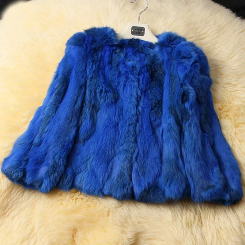 

Winter Women's Fashion Fur Jacket Real Rabbit FurShort Jacket Free Shipping