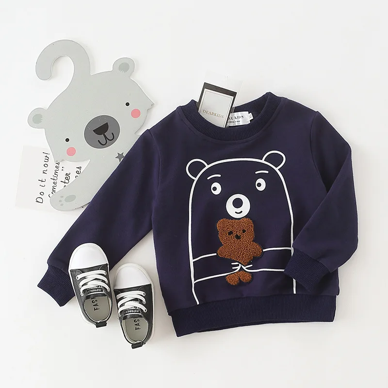 Baby Sweatshirts 2018 Autumn Fashion Kids Girls Boys Cartoon Tops Kids T-shirts 1-5t