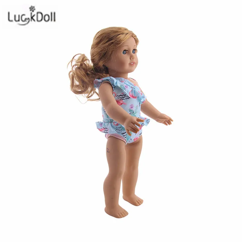 LUCKDOLL Купальник Модный костюм подходит 18 дюймов Американский 43 см Кукла одежда аксессуары, игрушки для девочек, поколение, подарок на день рождения