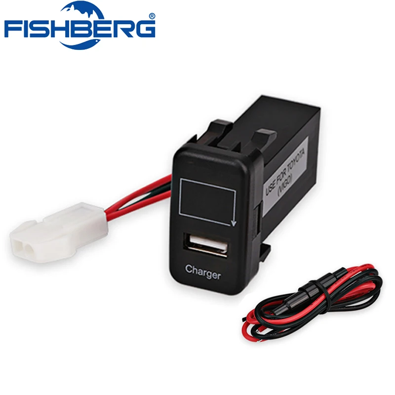 

USB Car Charger Voltmeter For Toyota VIGO 5V 2.1A 12V Car Cigarette Led Lighter USB Socket Adapter Interface Port For Toyota