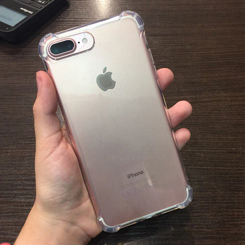 

Case Fit For iPhone X 6 7 8 Plus Phone Case For iPhone XS Max XR 5S 5 SE 7 Clear Shockproof Soft Silicone Transparent Cases