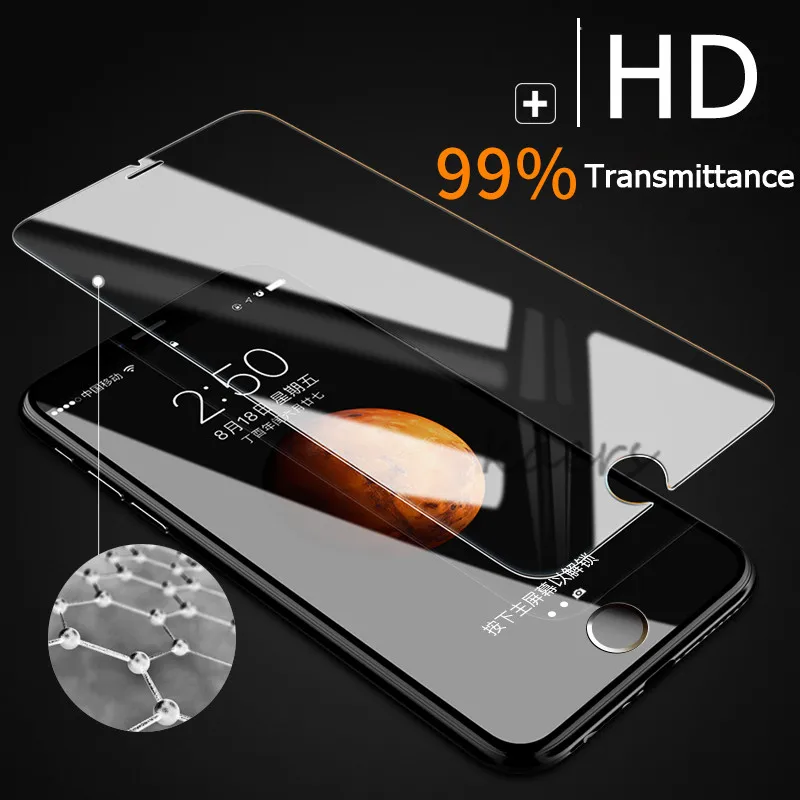 

9H Ultra-thin tempered glass For iPhone X XS 7 7Plus 8 8Plus For Apple iPhone 5S SE 6 6S Plus Protective Glass Film