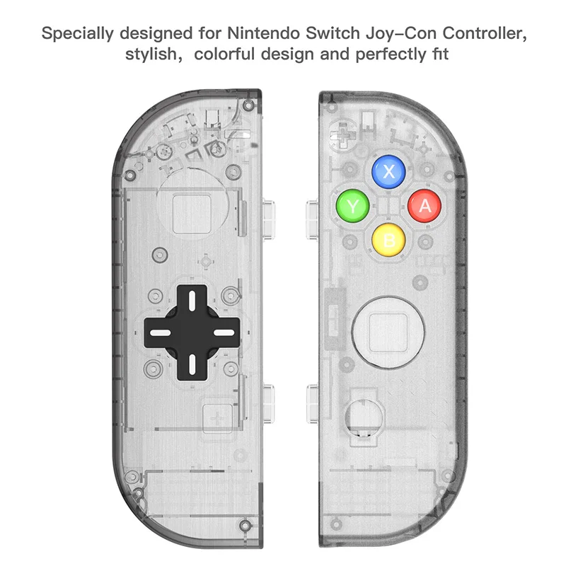 D Pad версия замена переключатель корпус чехол для shand переключатель Joy-Con Оболочка Чехол для игровой приставки - Цвет: Clear joy con