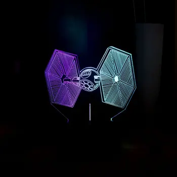 

Star War Mixed Multicolor Spaceship 3D Illusion Lamp USB Touch Remote Led Baby Night Light Kids Bedside Lamp Deco Birthday Toys