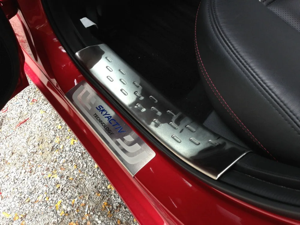 

Auto inner and exterior Door sill plate scuff plate For Mazda 6 2015 ,stainless steel