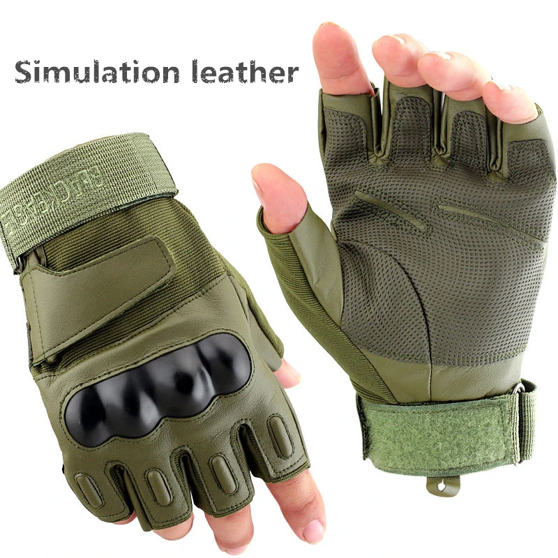 Походные альпинистские перчатки для кемпинга, охоты, стрельбы спецназа, тактические военные тренировочные мягкие перчатки - Цвет: Хаки