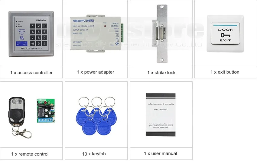 Diysecur удаленного Управление L ID Card Reader пароль клавиатуры Управление доступом безопасности Системы Kit + удар Блокировка kd2000