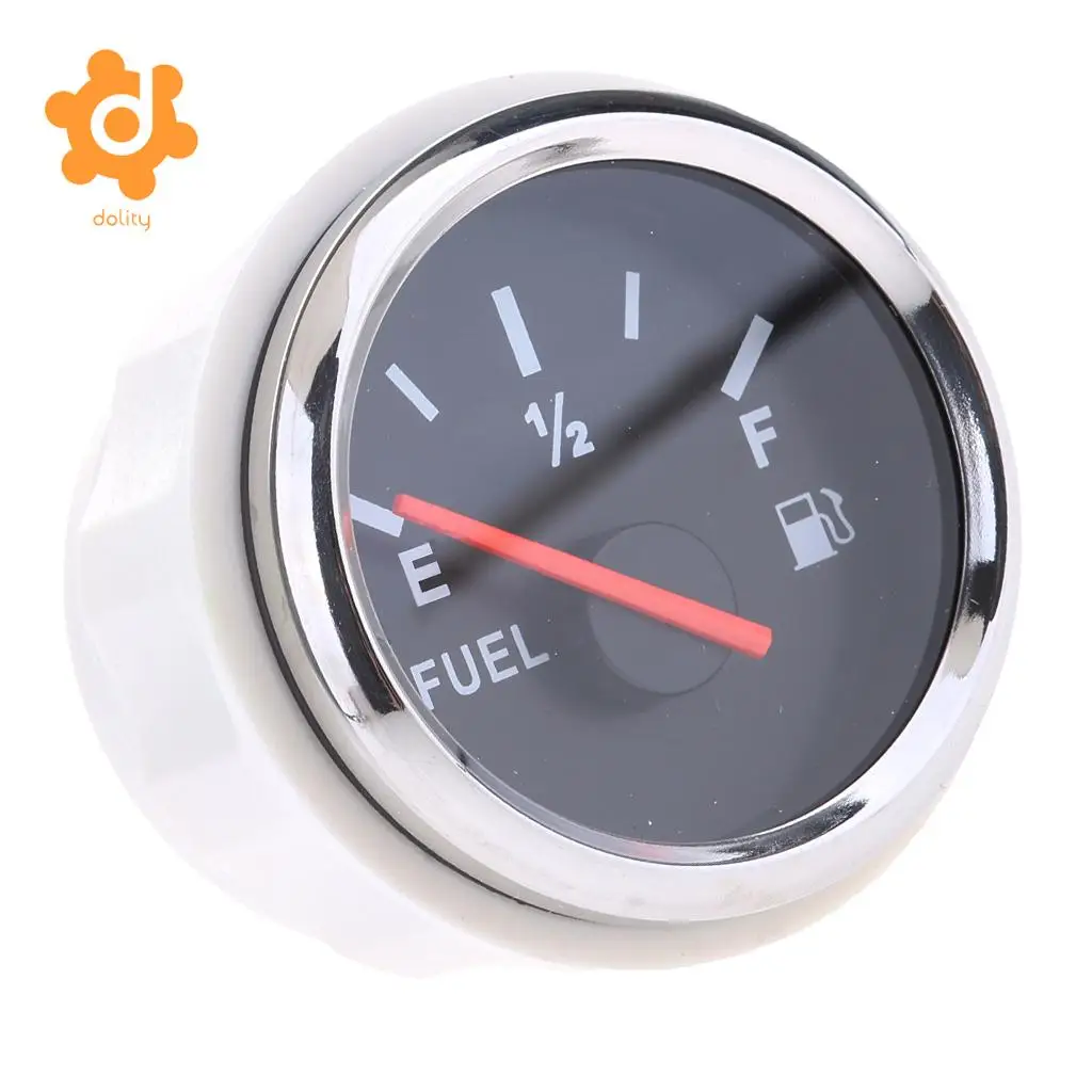 Waterproof Fuel Level Gauge Boat Marine Fuel Tank Level Gauge 9-32V 52mm New Pointer Fuel Level Gauge LED light dispalay