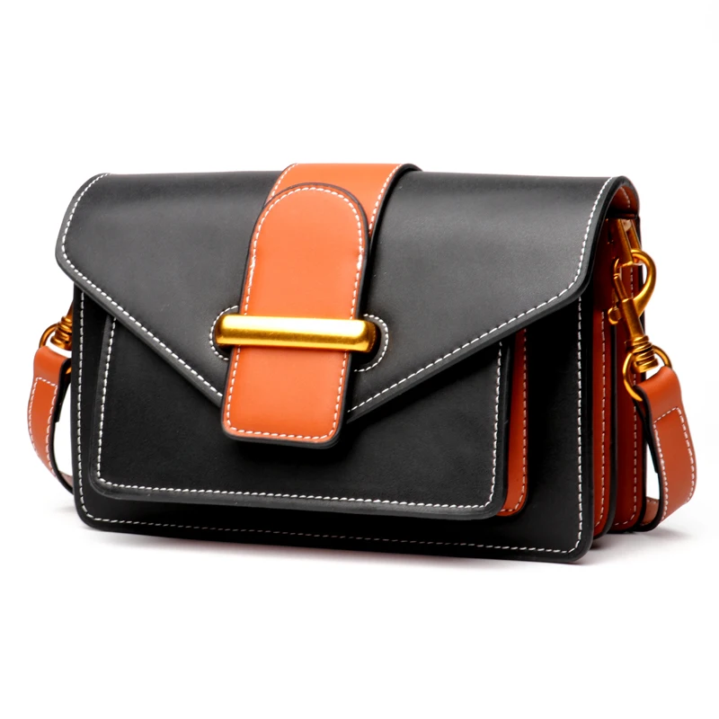 Newest 100 Genuine Leather Messenger Bag Brand Designer Ladies Small