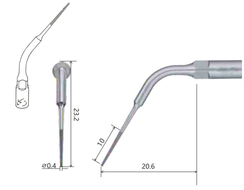 Стоматологические Инструменты для увеличения корневой стены канала 1 шт. ED5D Алмазное покрытие стоматологический, эндодонтический наконечник для SATELEC и DTE Scaler