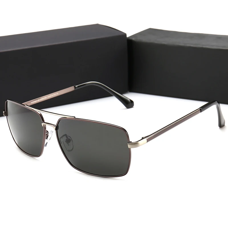 B Style For Porsche SunGlasses Driving Glasses Men Polarized Sunglasses Women Mirror Glasses Case - Название цвета: B Style