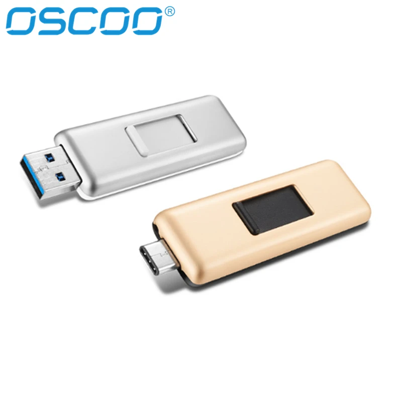 

OSCOO 100% Original Type-C 3.1 USB Flash Drive 64GB 16GB 32GB 128GB USB 3.0 Memory Stick Read speed 100MB/s mini Pen Drives