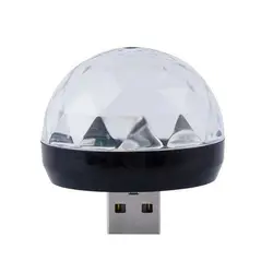 Usb Mini Led Disco Magic Light Ball портативное караоке вечерние лампы для декора Dj сценический бар с адаптером Android Mic-Usb