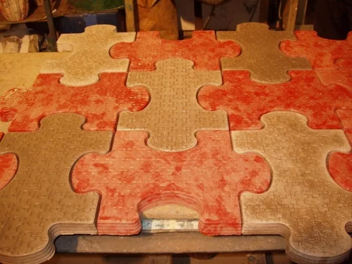 

Plastic molds mould for concrete garden paving paths slabs concrete "Puzzle" for paving Plaster Stone Tiles pavement mold