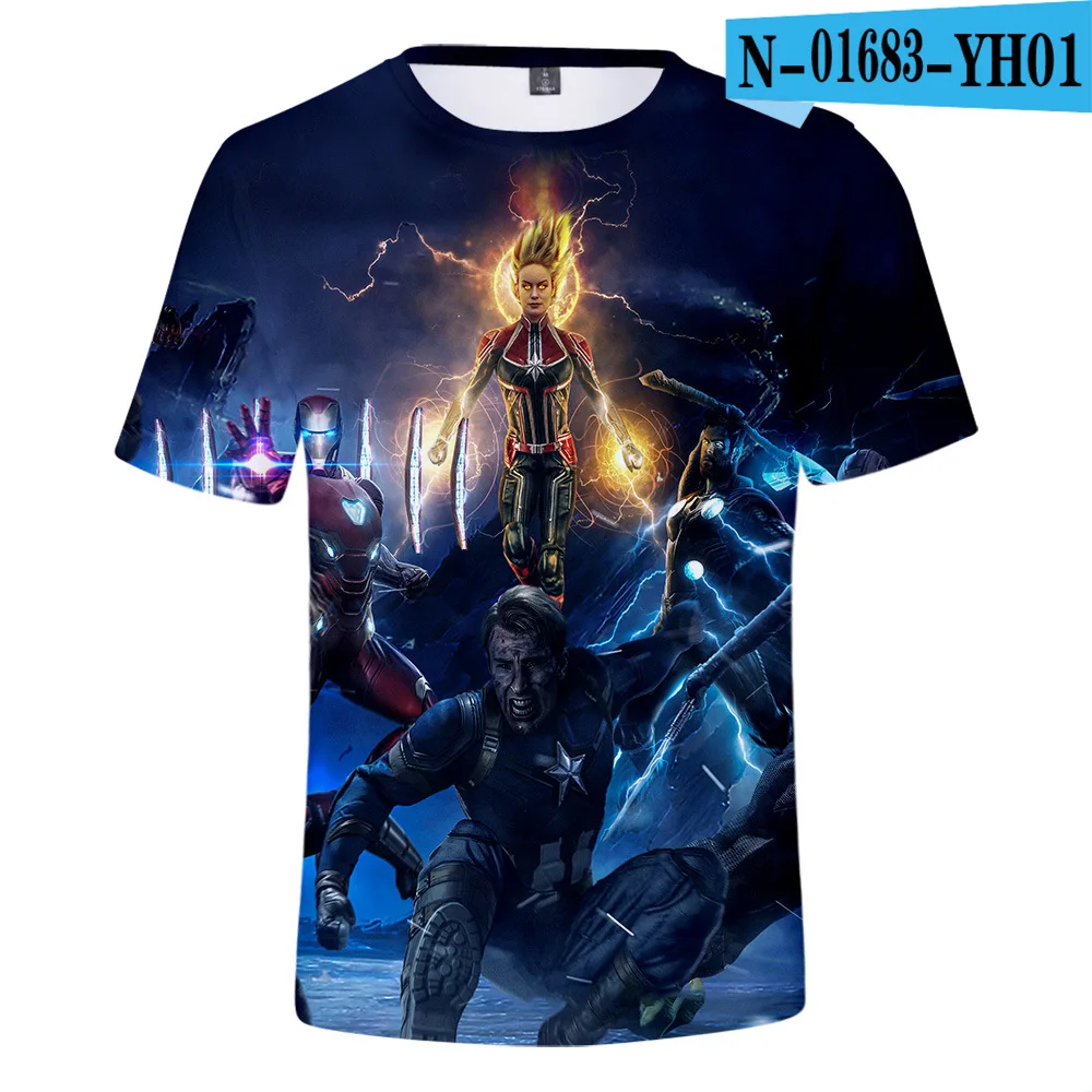 G Футболка для мальчиков мужская повседневная одежда фильм Marvel Avengers 4 ENDGAME Quantum Armor с круглым вырезом и короткими рукавами футболки для мальчиков - Цвет: G
