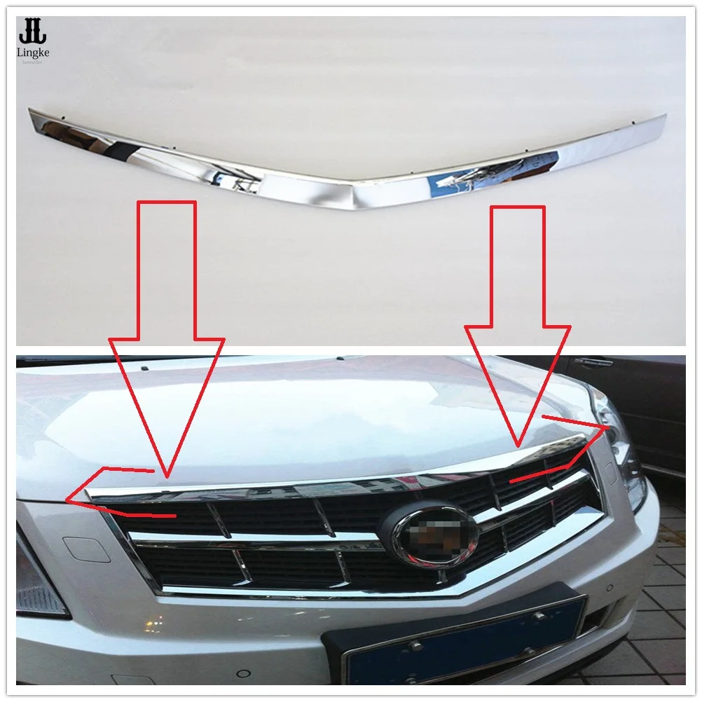 

NEW Chrome Hood Moulding Upper Grille Guard Trim Fit For Cadillac SRX 2010 2011 2012 2013 2014 2015