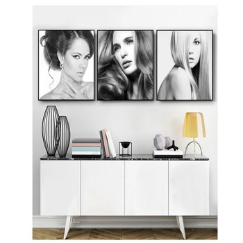 

Diamond Painting Nordic white and black Woman Full Square Diamond Sets,3pcs Decorative Diamond Embroidery unfinished painting