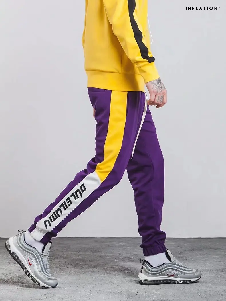 High Street винтажные новые полосатые штаны с боковой полосой, модные хип-хоп штаны для бега с эластичной талией, повседневные спортивные штаны, мужские брюки