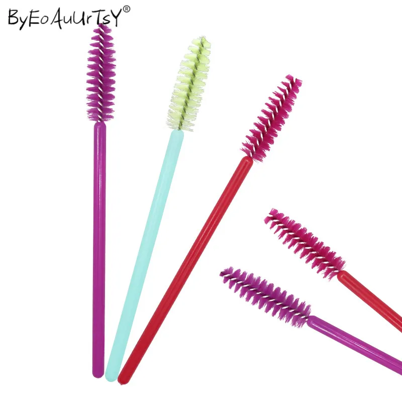 

50pcs Disposable Micro Mascara Applicator Wand Eyelash Brushes Makeup Individual Eyelash Extension Spoolers Comb Make Up Tools