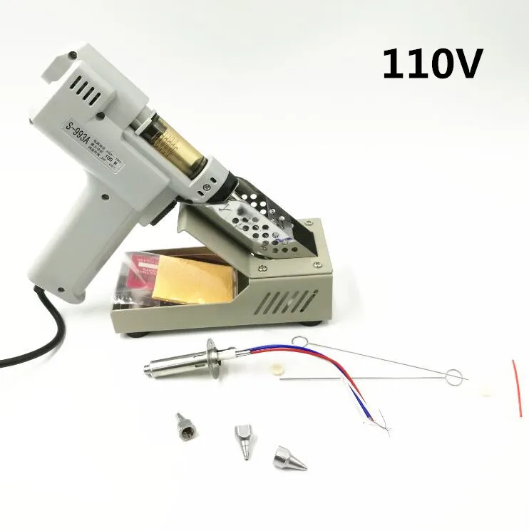 吸盤付き電気はんだ除去ガン,110v,220v,S-993A,真空はんだ除去ポンプ