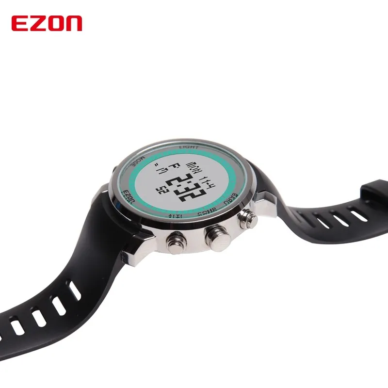 22 мм черный силиконовый резиновый ремешок для часов водонепроницаемый спортивный ремешок для наручных часов EZON H503, H506