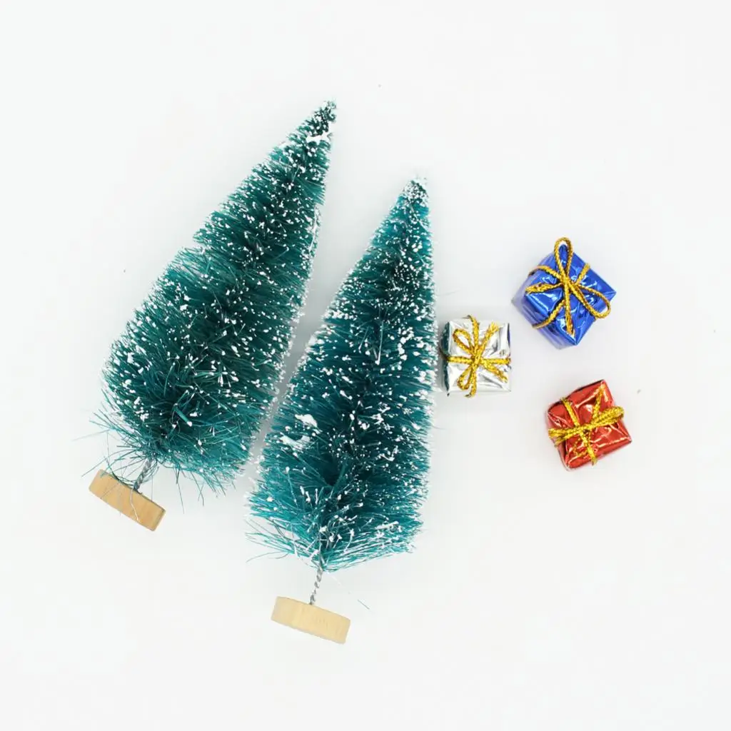 1/12 Dollhouse Miniature Christmas Tree Santa Claus ''Merry Christmas'' Letters Board Xmas Party Decoration Set Toys
